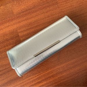 NWT ALDO Silver clutch bag